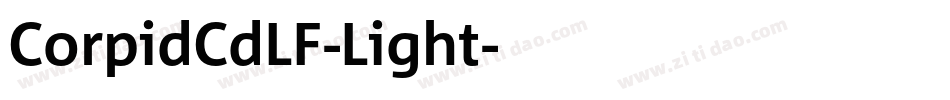 CorpidCdLF-Light字体转换