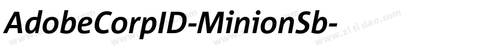 AdobeCorpID-MinionSb字体转换