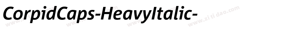 CorpidCaps-HeavyItalic字体转换