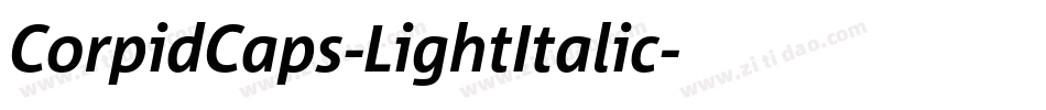CorpidCaps-LightItalic字体转换