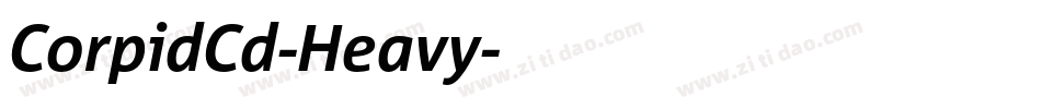CorpidCd-Heavy字体转换