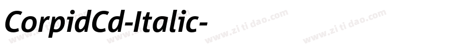 CorpidCd-Italic字体转换