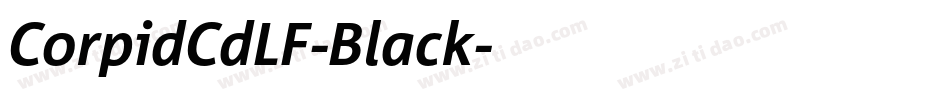 CorpidCdLF-Black字体转换