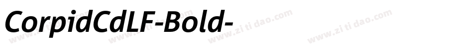 CorpidCdLF-Bold字体转换