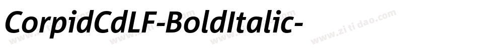 CorpidCdLF-BoldItalic字体转换