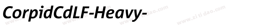 CorpidCdLF-Heavy字体转换