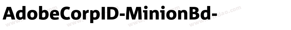 AdobeCorpID-MinionBd字体转换