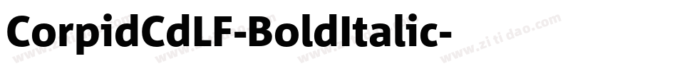 CorpidCdLF-BoldItalic字体转换