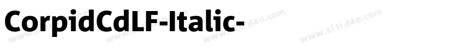 CorpidCdLF-Italic字体转换