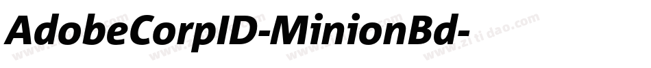 AdobeCorpID-MinionBd字体转换