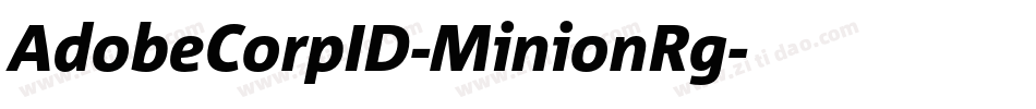 AdobeCorpID-MinionRg字体转换