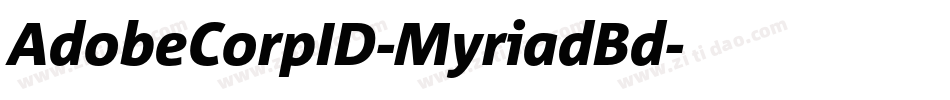 AdobeCorpID-MyriadBd字体转换