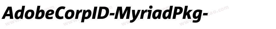 AdobeCorpID-MyriadPkg字体转换