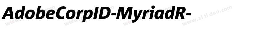 AdobeCorpID-MyriadR字体转换