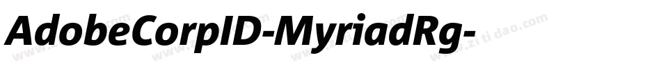 AdobeCorpID-MyriadRg字体转换