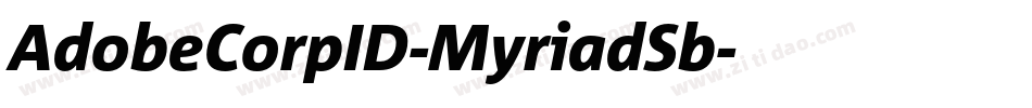 AdobeCorpID-MyriadSb字体转换