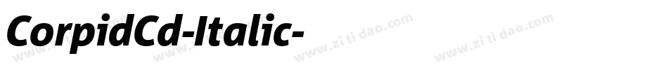 CorpidCd-Italic字体转换