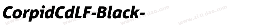 CorpidCdLF-Black字体转换