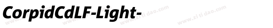 CorpidCdLF-Light字体转换