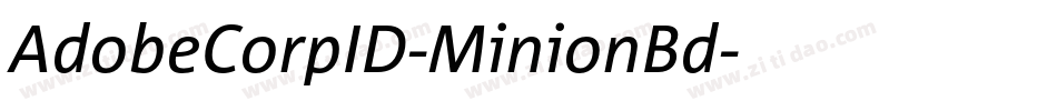 AdobeCorpID-MinionBd字体转换