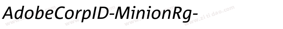 AdobeCorpID-MinionRg字体转换
