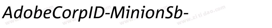 AdobeCorpID-MinionSb字体转换