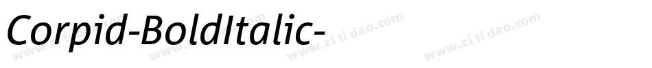 Corpid-BoldItalic字体转换