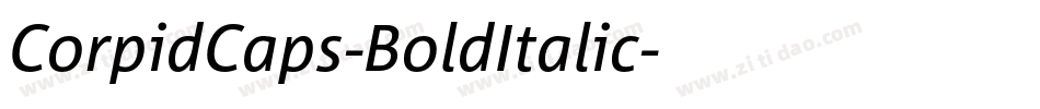 CorpidCaps-BoldItalic字体转换