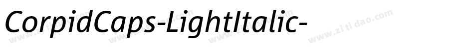 CorpidCaps-LightItalic字体转换