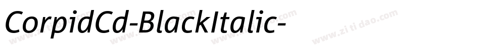 CorpidCd-BlackItalic字体转换