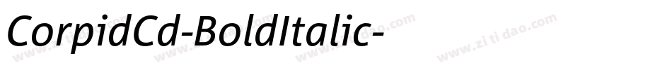 CorpidCd-BoldItalic字体转换