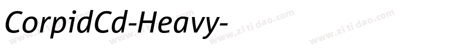 CorpidCd-Heavy字体转换