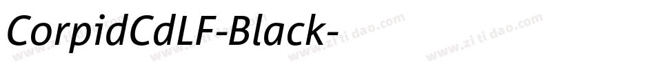 CorpidCdLF-Black字体转换