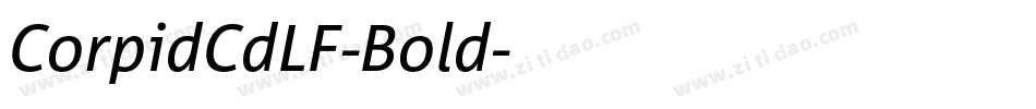 CorpidCdLF-Bold字体转换