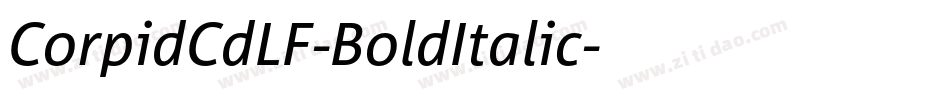 CorpidCdLF-BoldItalic字体转换