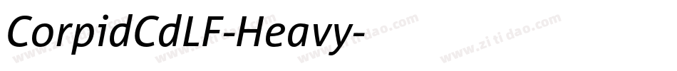CorpidCdLF-Heavy字体转换