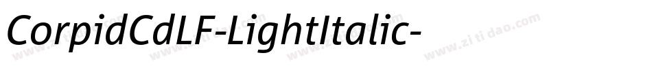 CorpidCdLF-LightItalic字体转换
