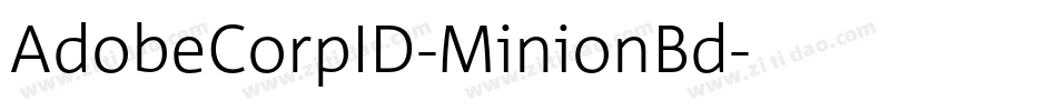 AdobeCorpID-MinionBd字体转换