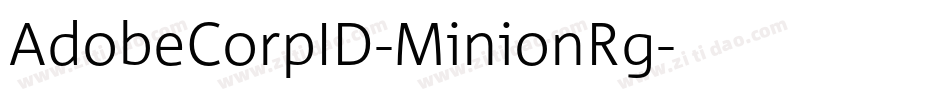 AdobeCorpID-MinionRg字体转换
