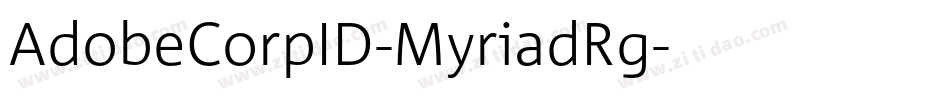 AdobeCorpID-MyriadRg字体转换