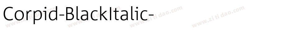 Corpid-BlackItalic字体转换