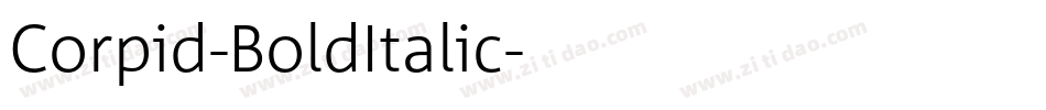 Corpid-BoldItalic字体转换