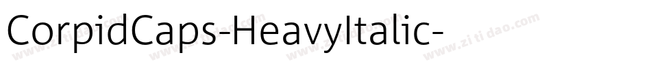CorpidCaps-HeavyItalic字体转换