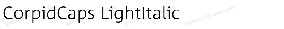 CorpidCaps-LightItalic字体转换