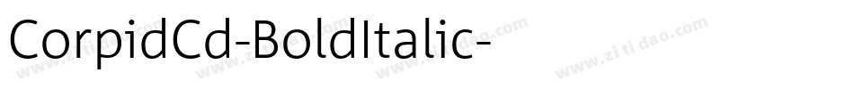 CorpidCd-BoldItalic字体转换