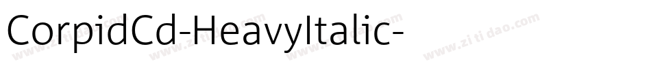CorpidCd-HeavyItalic字体转换