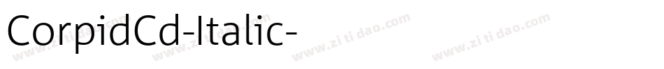 CorpidCd-Italic字体转换