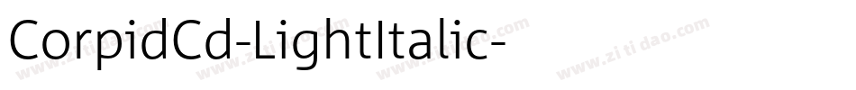 CorpidCd-LightItalic字体转换