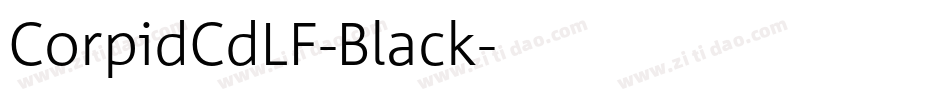 CorpidCdLF-Black字体转换