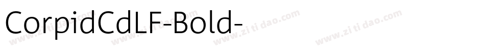 CorpidCdLF-Bold字体转换